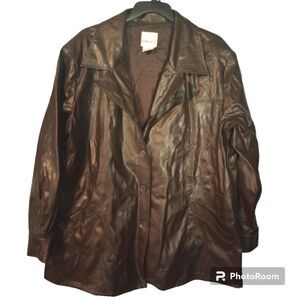 Fashion Bug faux leather mid length jacket
